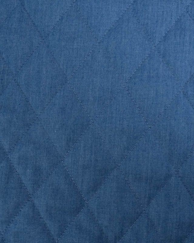 Tissu Matelassé Bleu Jean Uni -  Mercerine