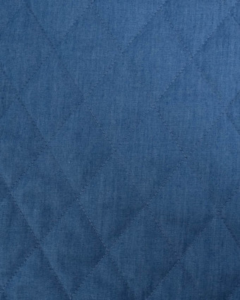 Tissu Matelassé Bleu Jean Uni -  Mercerine