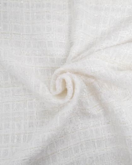 Tissu Tweed Blanc Touche Lumineuse  - Mercerine