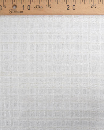 Tissu Tweed Blanc Touche Lumineuse  - Mercerine