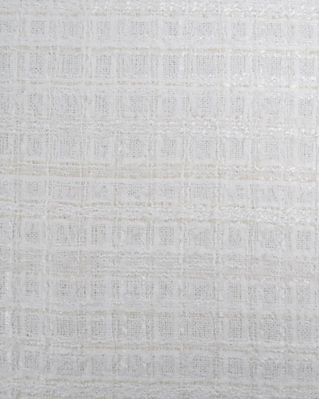 Tissu Tweed Blanc Touche Lumineuse  - Mercerine