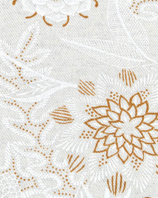 Toile Coton Grise Clair Fleur de Noël - Mercerine