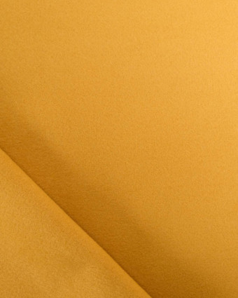 Tissu Effet Drap de Laine Uni Ocre - Mercerine