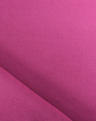 Tissu Effet Drap de Laine Uni Framboise - Mercerine