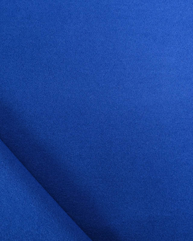 Tissu Effet Drap de Laine Uni Bleu Roi - Mercerine