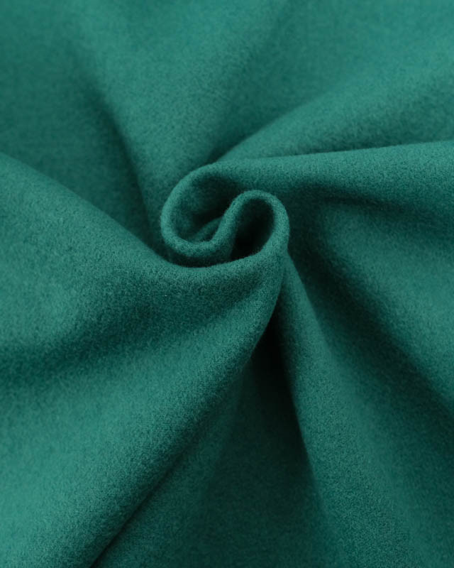 Tissu Effet Drap de Laine Uni Vert Bouteille - Mercerine