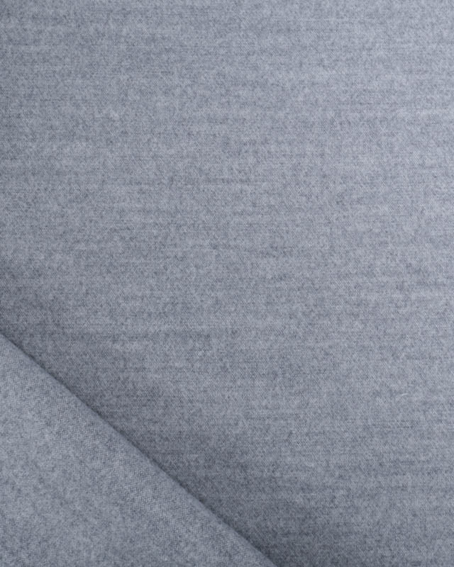 Tissu Effet Drap de Laine Uni Gris Chiné - Mercerine