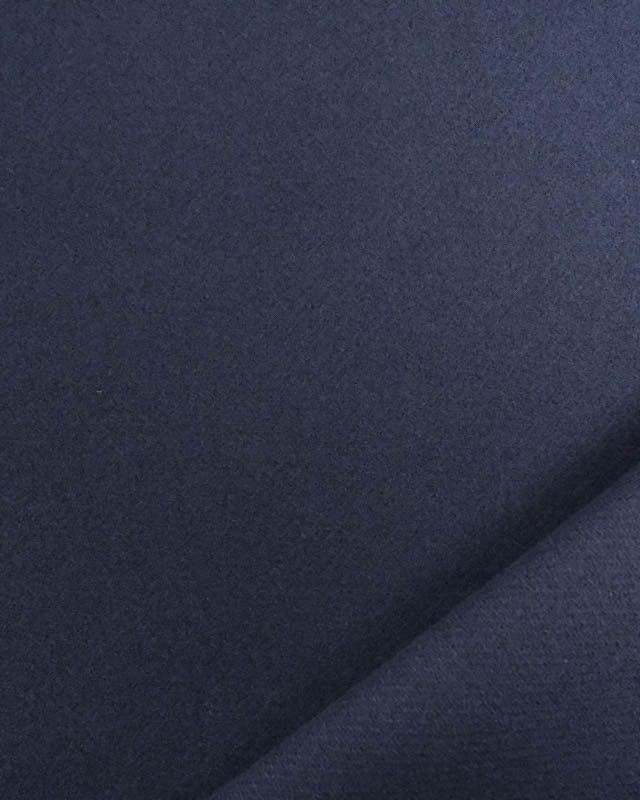 Tissu Manteau Lainage Uni Bleu Marine - Mercerine