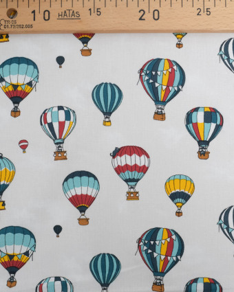 Cretonne de Coton Motif Montgolfière Multicolore - Mercerine