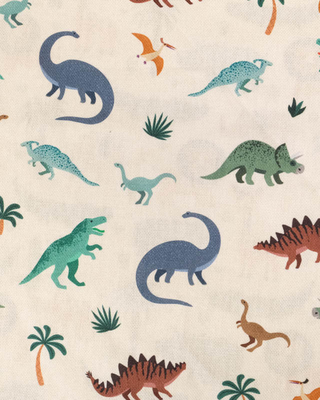 Bachette Ecrue Motif Dinosaure  - Mercerine