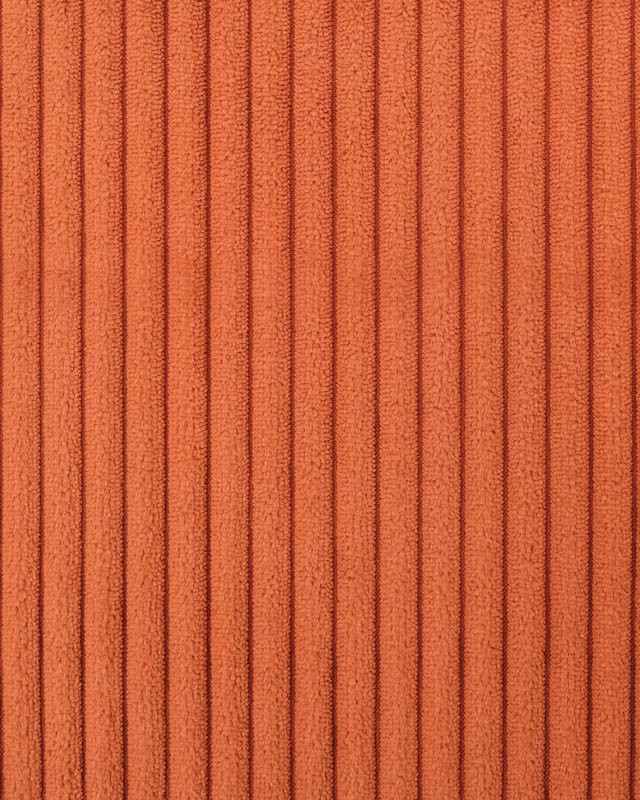 Tissus au mètre :  Velours Grosses Côtes Terracotta Zoé - Mercerine