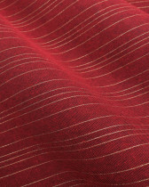 Tissu Noël Rouge Rayures Dorées  - 280cm