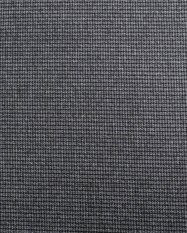 Tissu Stretch Mini Carreaux Gris Lurex Argent - Mercerine