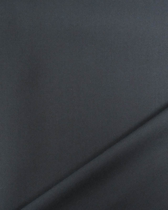 Tissu Sergé Stretch Uni Noir - Mercerine