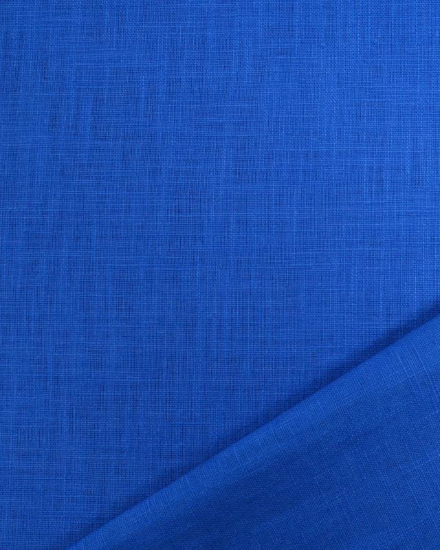 Tissu 100% Lin Uni Bleu Royal - Mercerine