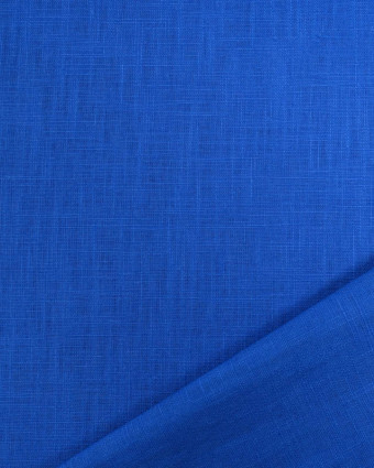 Tissu 100% Lin Uni Bleu Royal - Mercerine