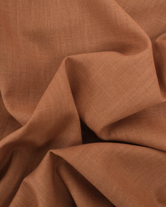 Tissu 100% Lin Uni Caramel - Mercerine