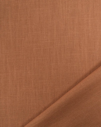 Tissu 100% Lin Uni Caramel - Mercerine