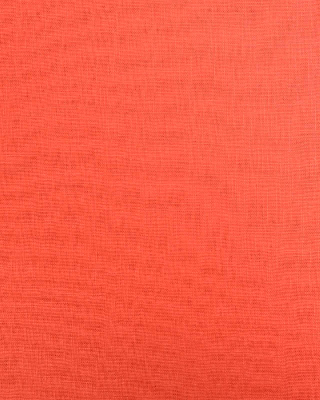 Tissu 100% Lin Uni Corail - Mercerine