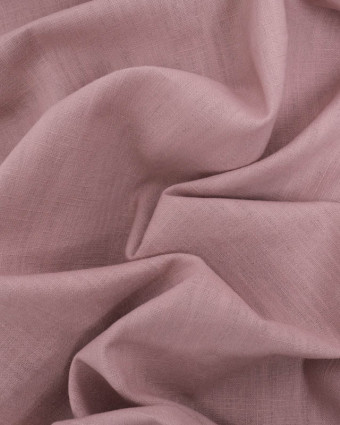 Tissu 100% Lin Uni Dusty Rose - Mercerine