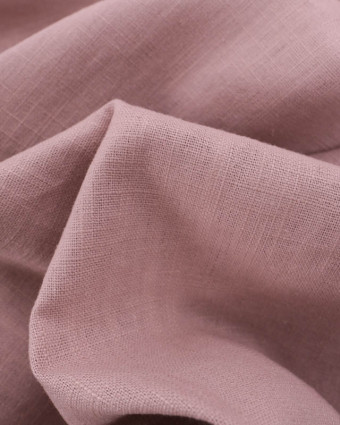 Tissu 100% Lin Uni Dusty Rose - Mercerine