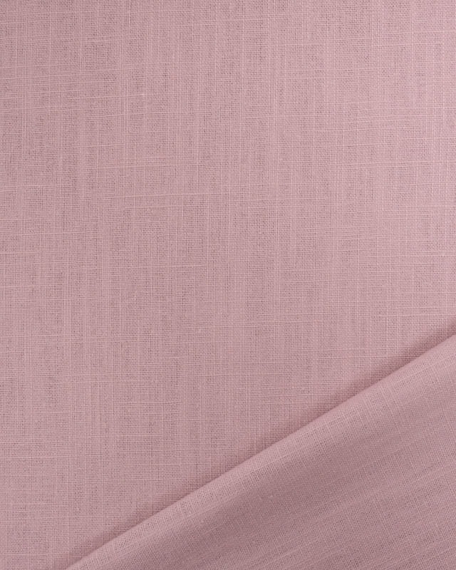 Tissu 100% Lin Uni Dusty Rose - Mercerine