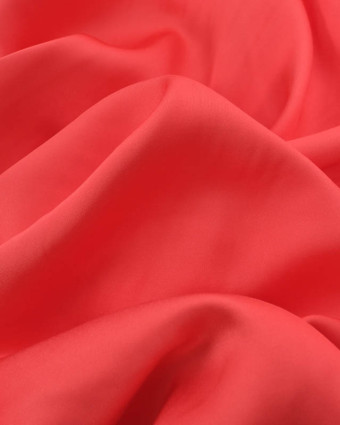 Satin de Viscose Uni Corail - Mercerine