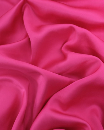 Satin de Viscose Uni Fuchsia - Mercerine