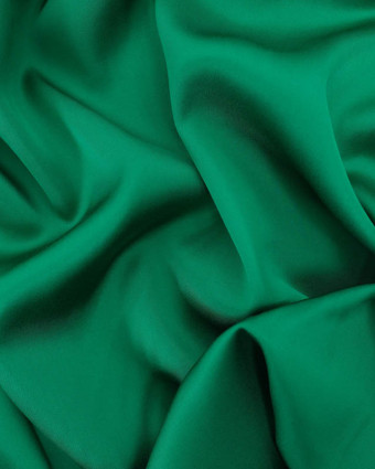 Satin de Viscose Uni Vert Gazon - Mercerine