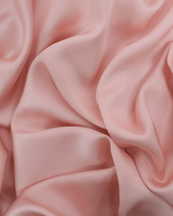 Satin de Viscose Uni Rose Nude - Mercerine