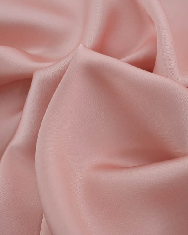 Satin de Viscose Uni Rose Nude - Mercerine