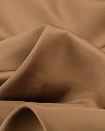 Satin de Viscose Uni Camel - Mercerine