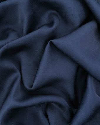 Satin de Viscose Uni Navy - Mercerine