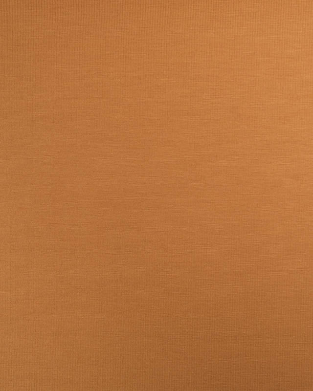 Tissu Jersey de Coton Uni Caramel - Mercerine