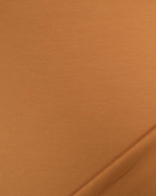 Tissu Jersey de Coton Uni Caramel - Mercerine