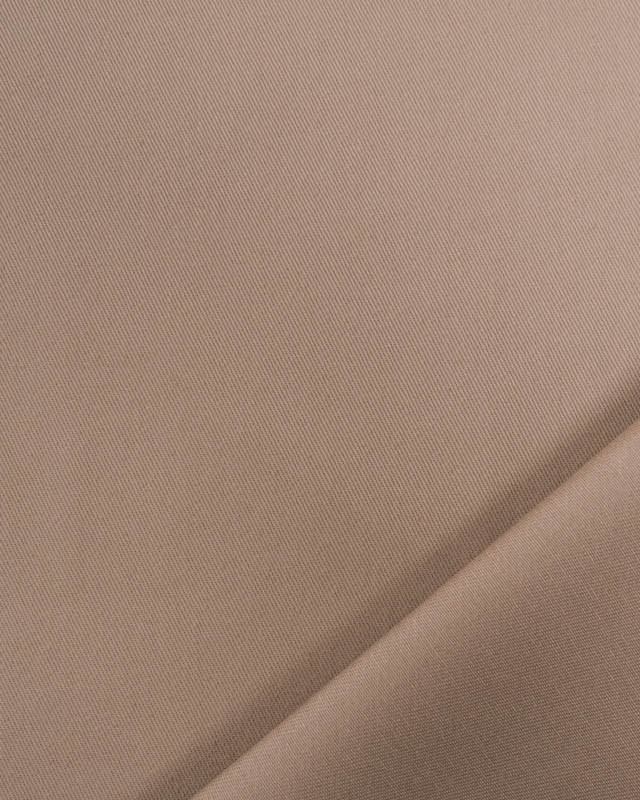 Tissu Sergé de Coton Taupe - Mercerine