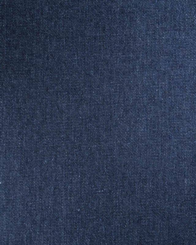 Tissu Denim Bleu Foncé Envers Bouclette Ecru - Mercerine