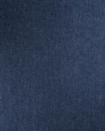 Tissu Denim Bleu Foncé Envers Bouclette Ecru - Mercerine