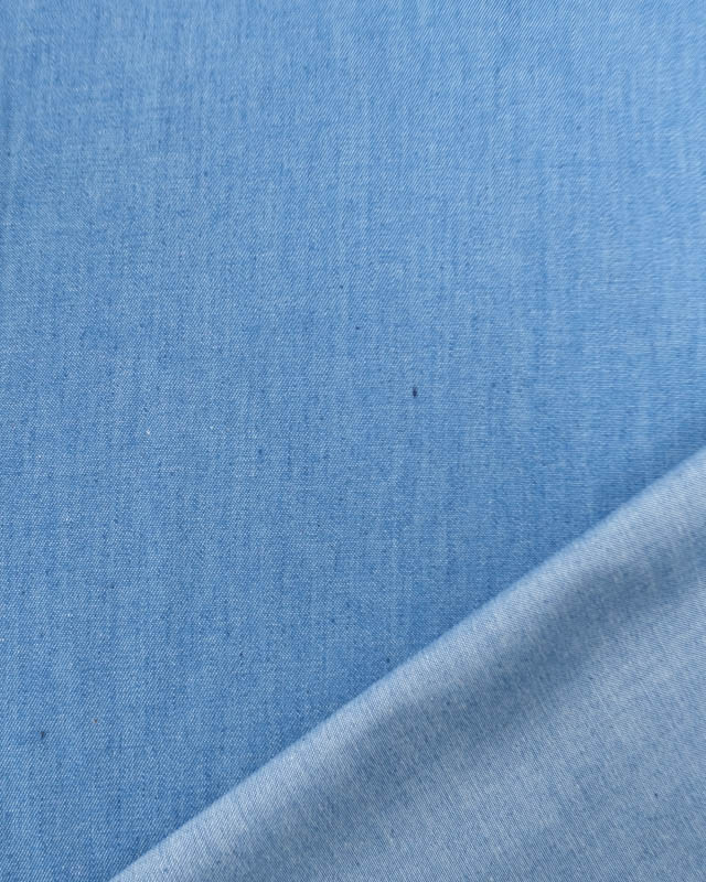 Tissu Chambray Bleu Clair - Mercerine