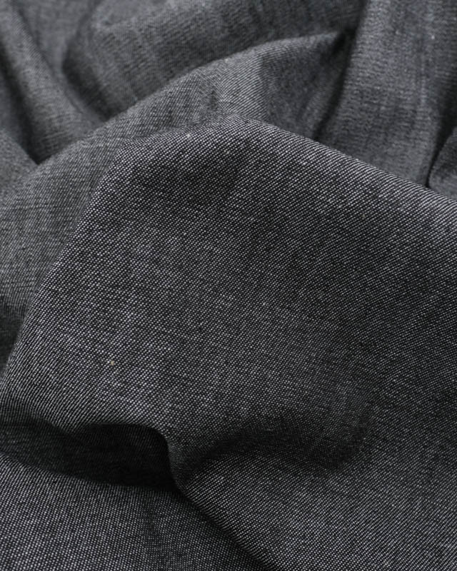 Tissu Chambray Noir - Mercerine