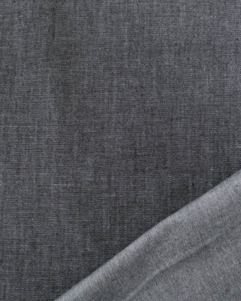 Tissu Chambray Noir - Mercerine