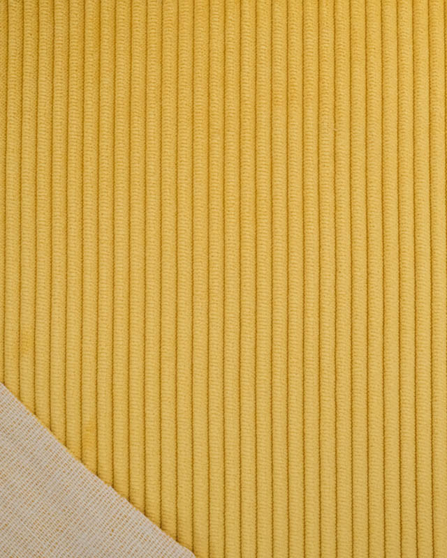 Velours Côtelé Ameublement Belém Jaune Soleil - Mercerine