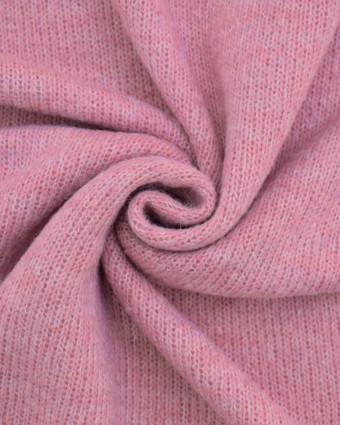 Tissu Maille Uni Rose - Mercerine