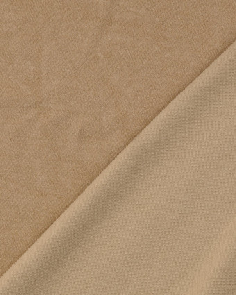 Tissu Jersey Velours Twill Beige - Mercerine