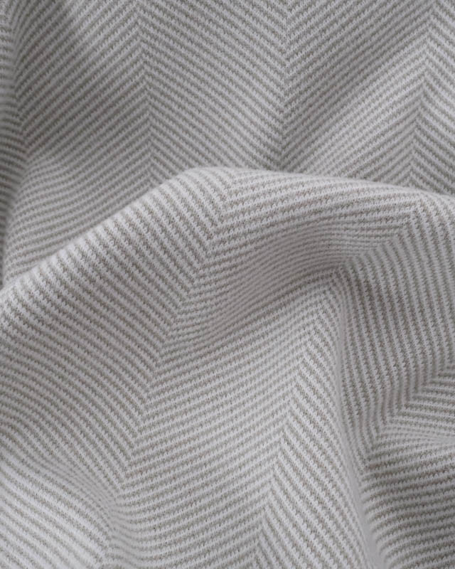 Tissu Lainage Chevron Gris Clair - Mercerine