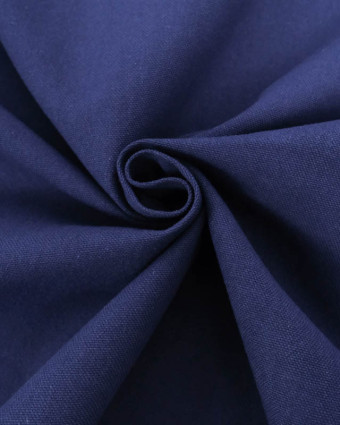 Tissu Demi Natté Uni Navy  - Oeko-Tex - Mercerine