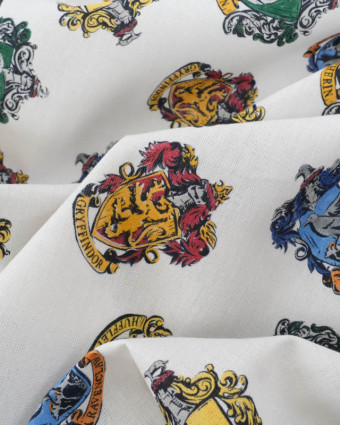 Tissu Coton Harry Potter Blason Des Quatre Maisons - Mercerine