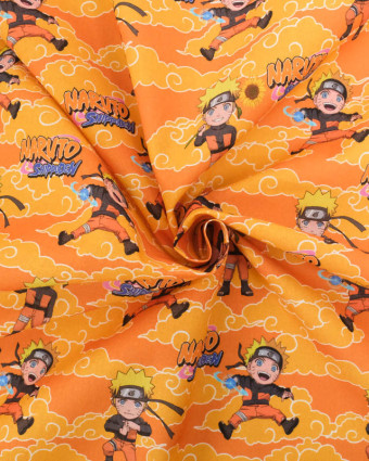 Tissu Coton Personnage Naruto Orange - Mercerine