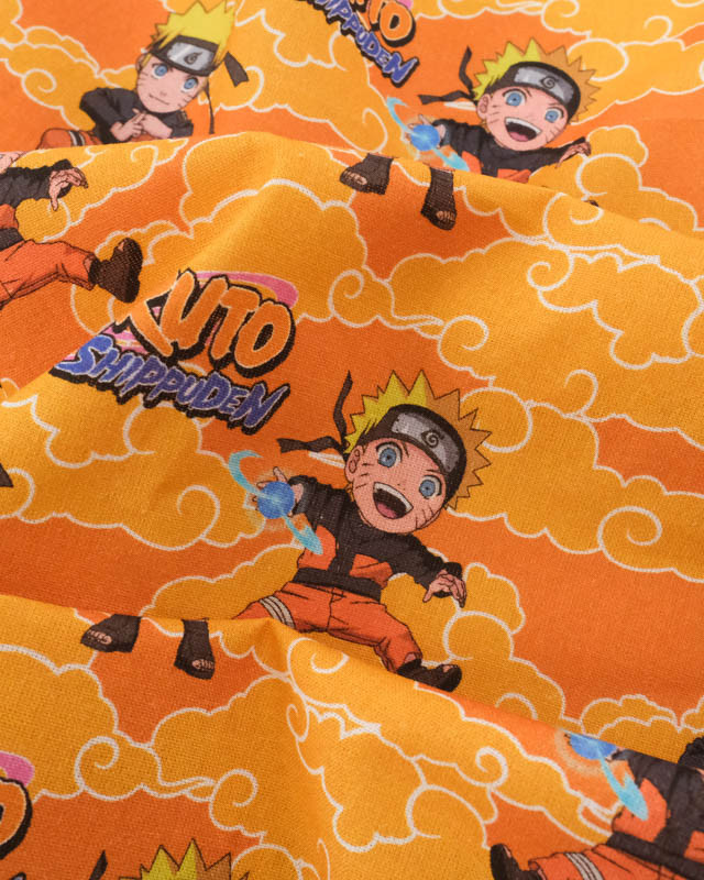 Tissu Coton Personnage Naruto Orange - Mercerine