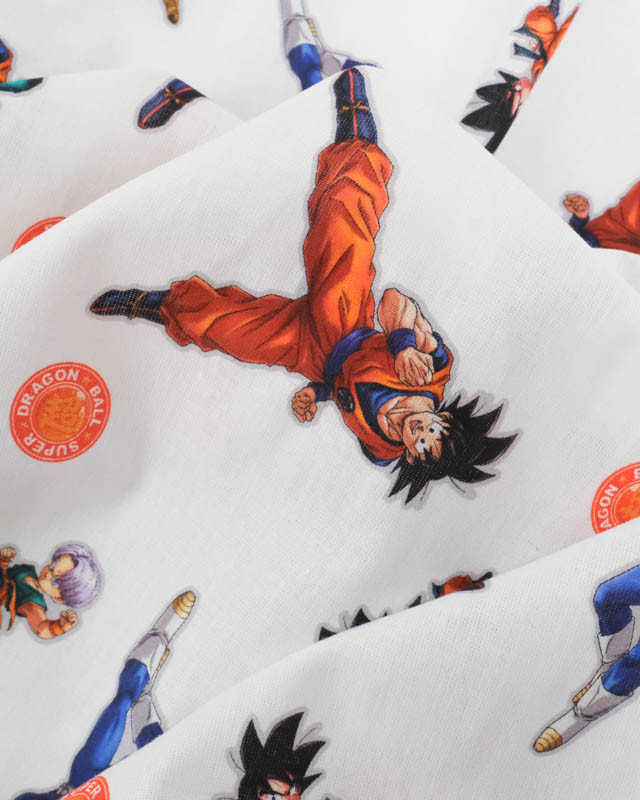 Tissu Coton Ecru Personnages Dragon Ball Z - Mercerine